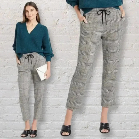 A new day Plaid Jogger Pants Size S - Picture 2 of 5